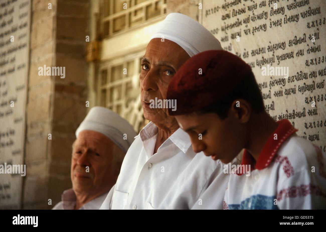 An old man with boy Stock Photo