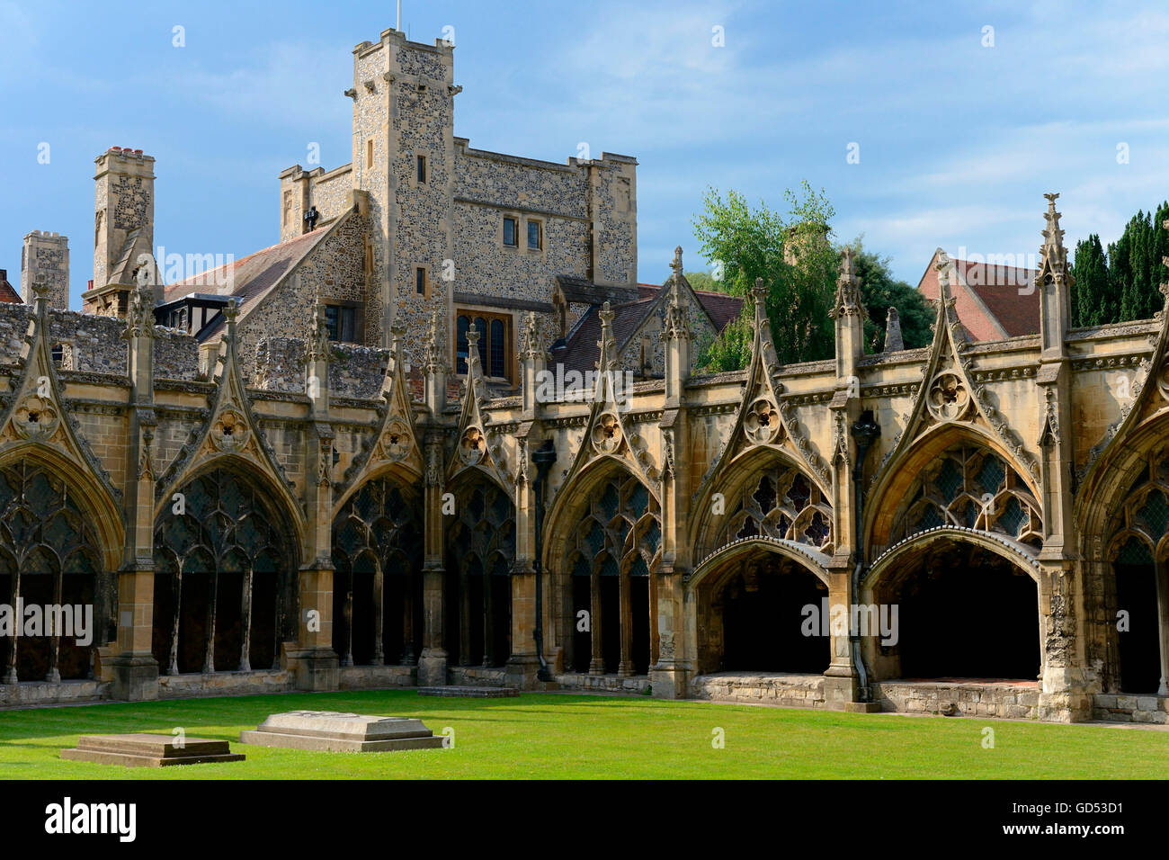 Canterbury Cathedral, Cloisters, Canterbury, County Kent, England Stock 