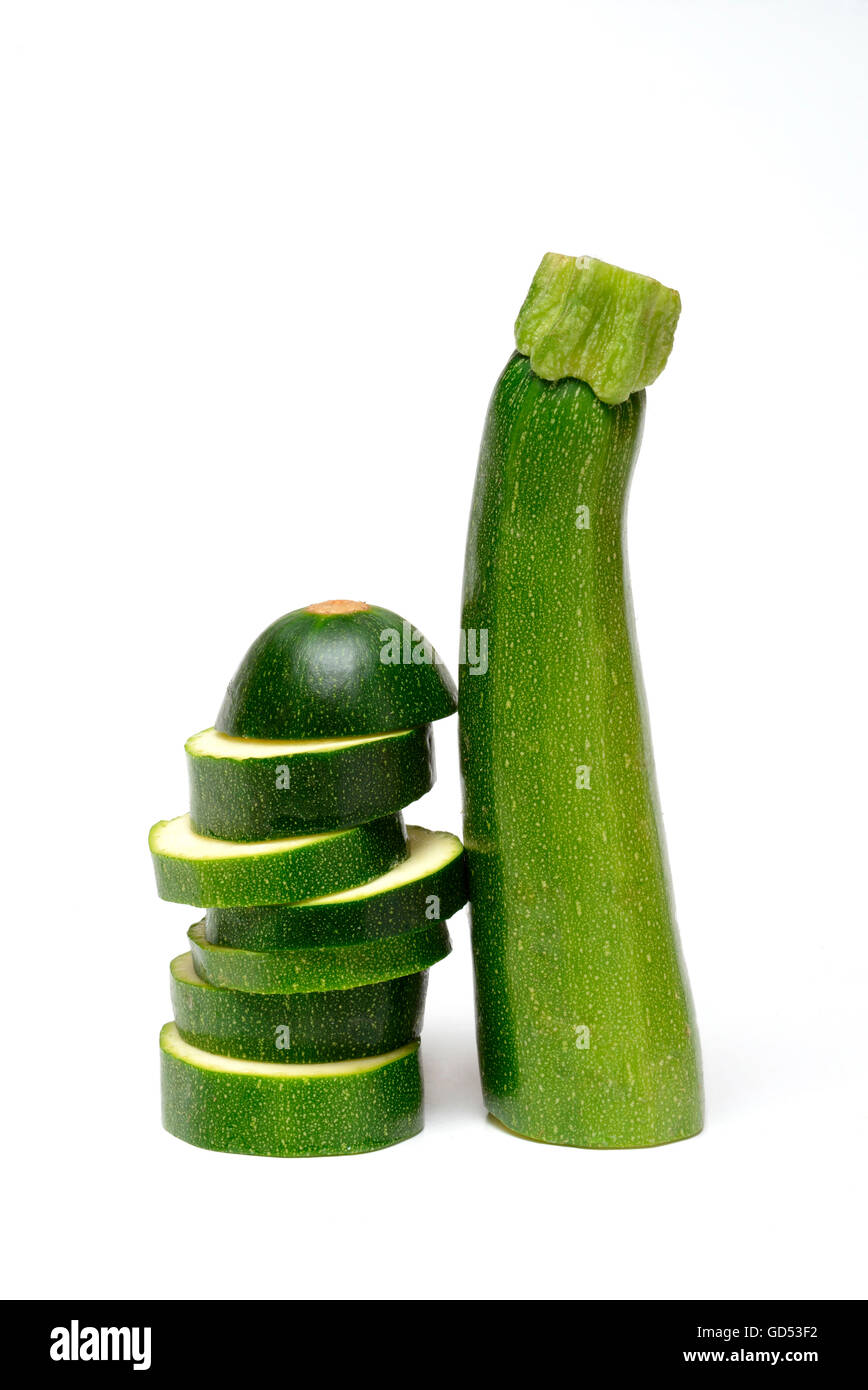 Zucchini / (Cucurbita pepo var. giromontiina) Stock Photo