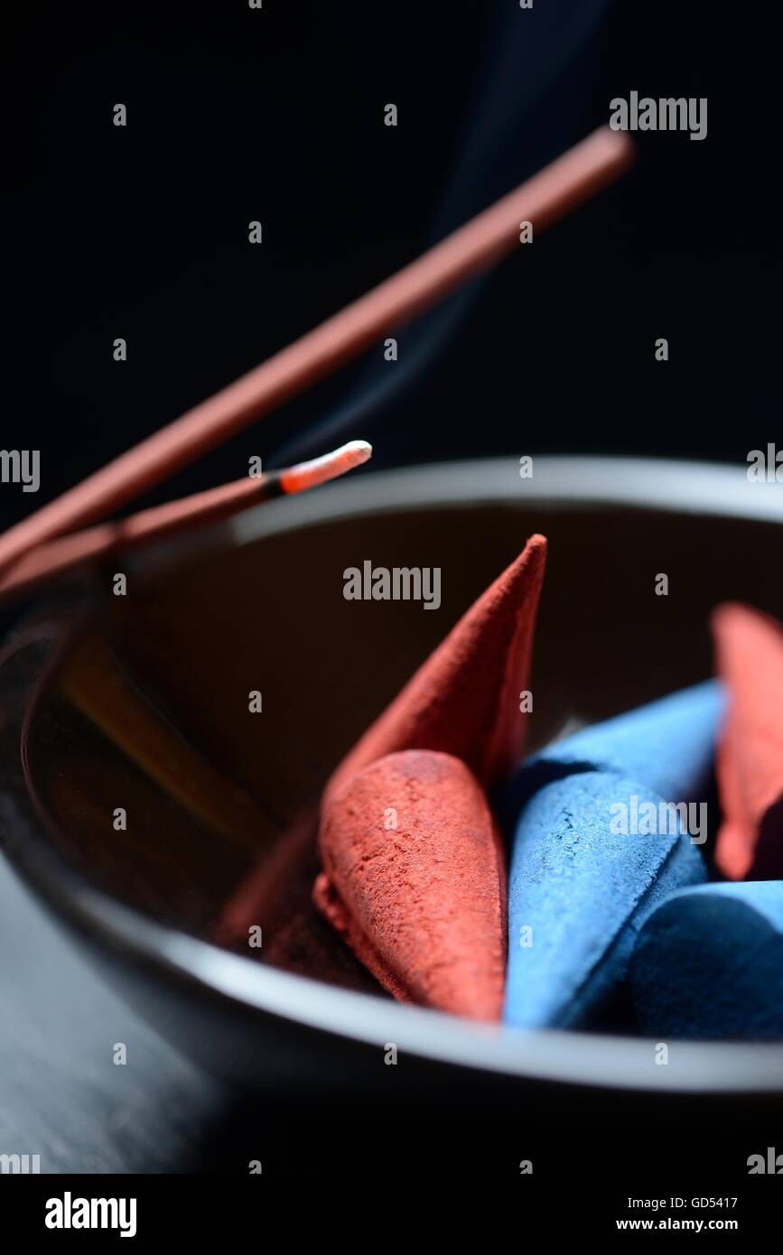incense cones and incense sticks Stock Photo Alamy