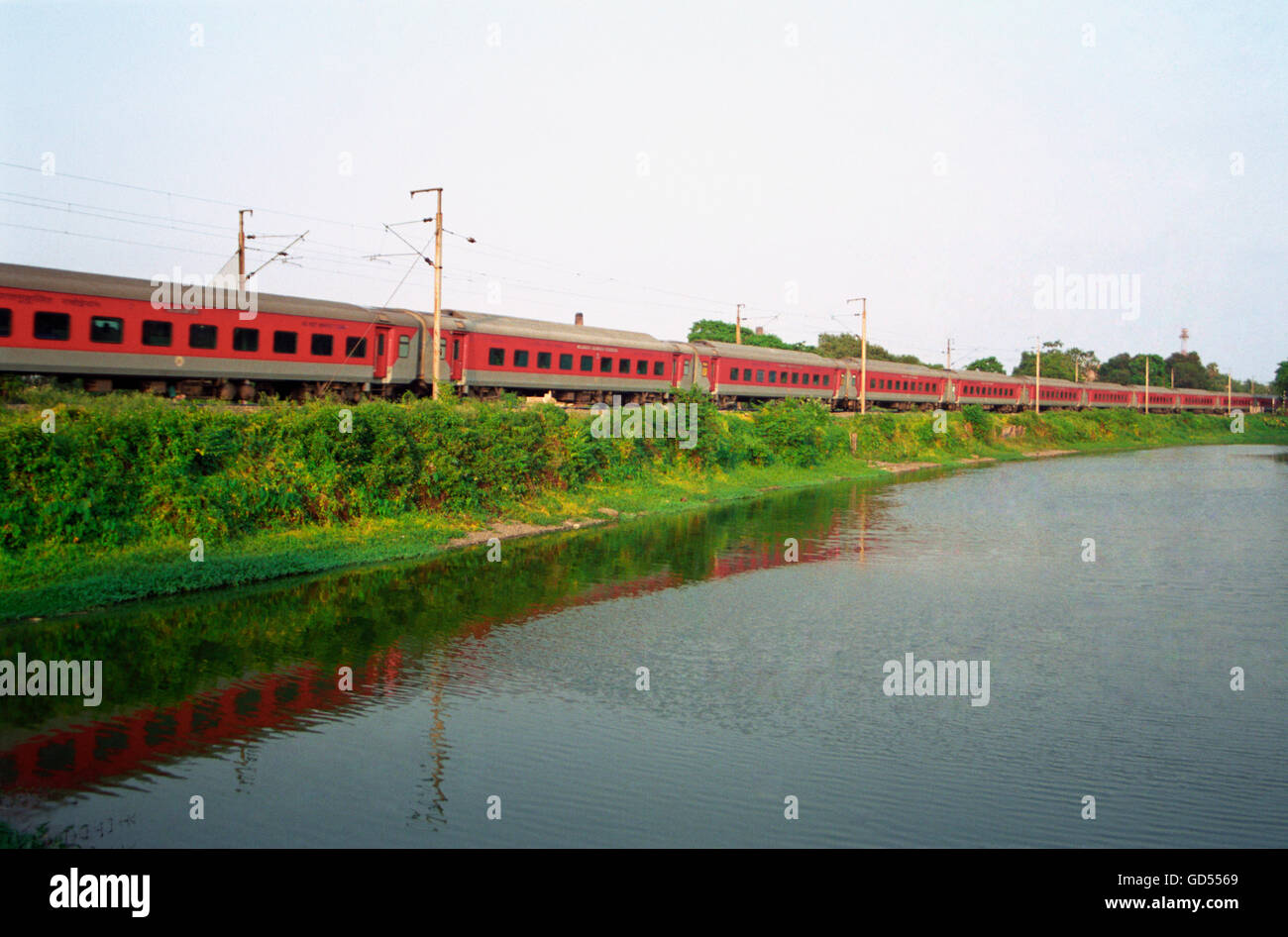 LHB Rajdhani Express Stock Photo