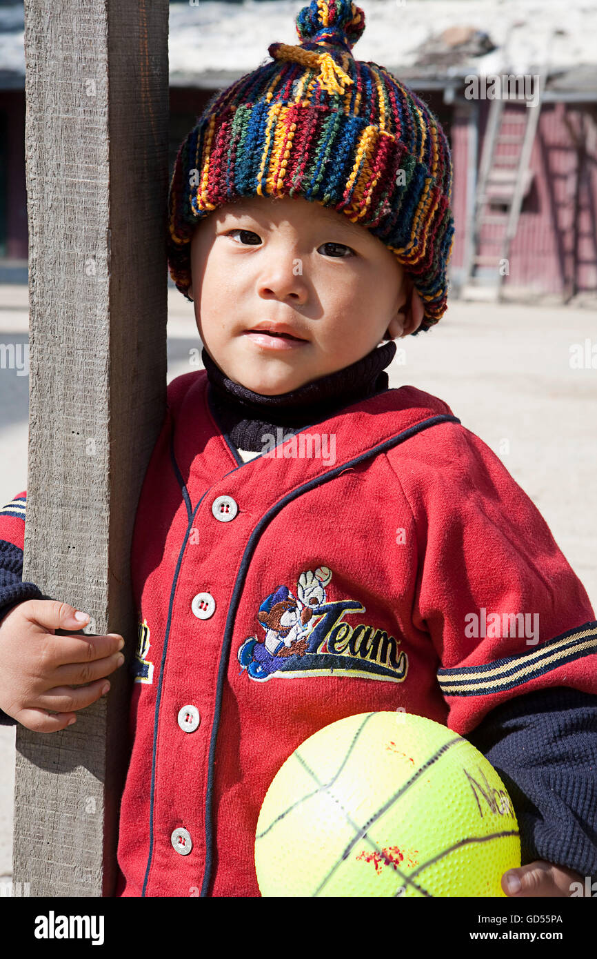 Young Tibetan boy Stock Photo