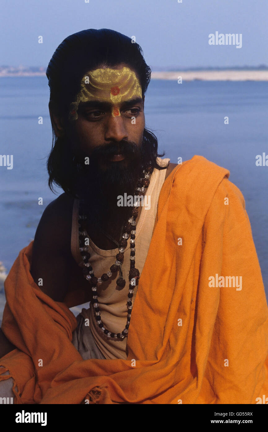 Hindu holy man Stock Photo
