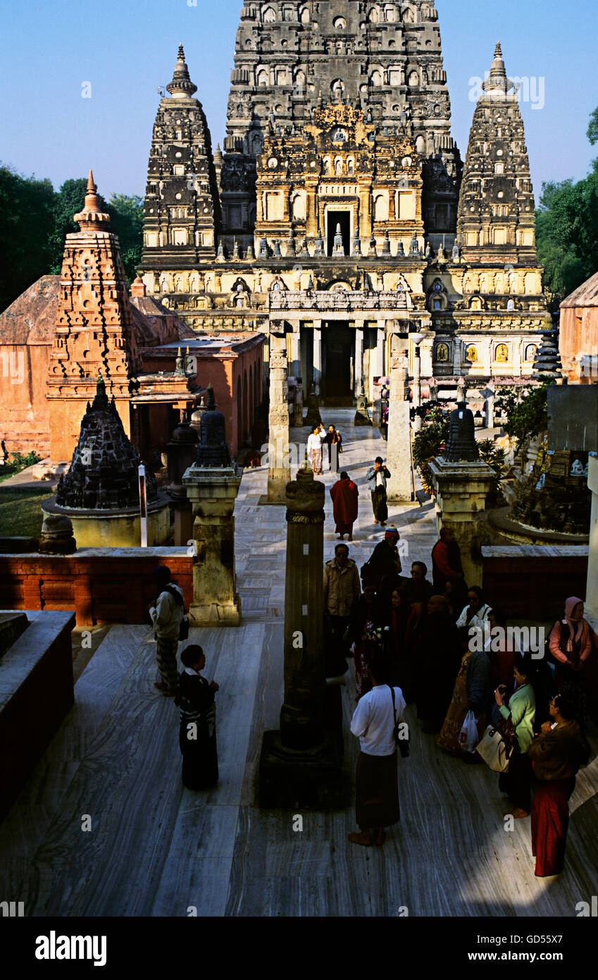 Mahabodhi Temple entrance Stock Photo