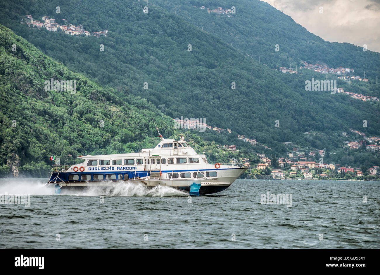 Passenger ferry varenna lake como hires stock photography and images