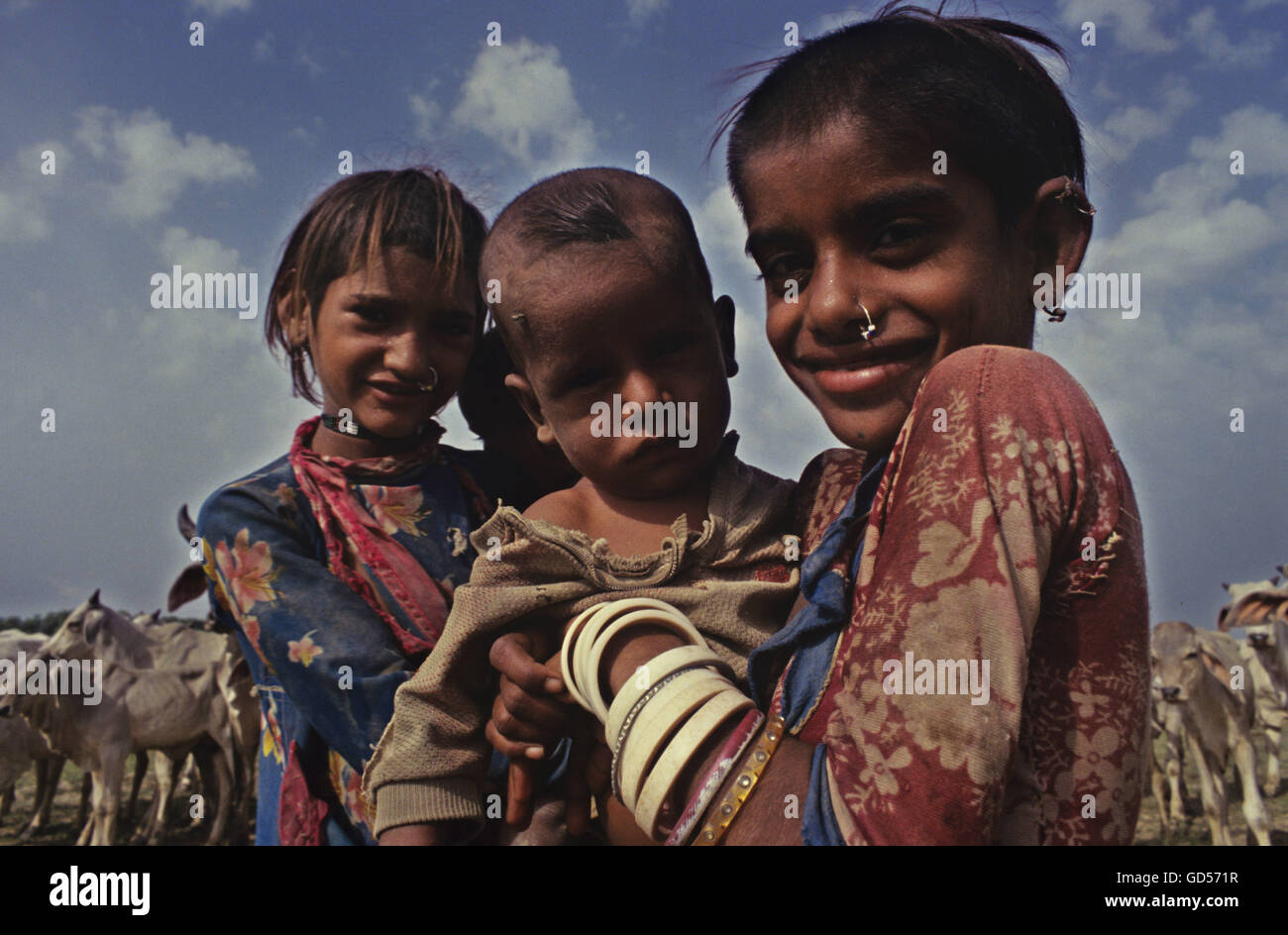 Tribal children Stock Photo