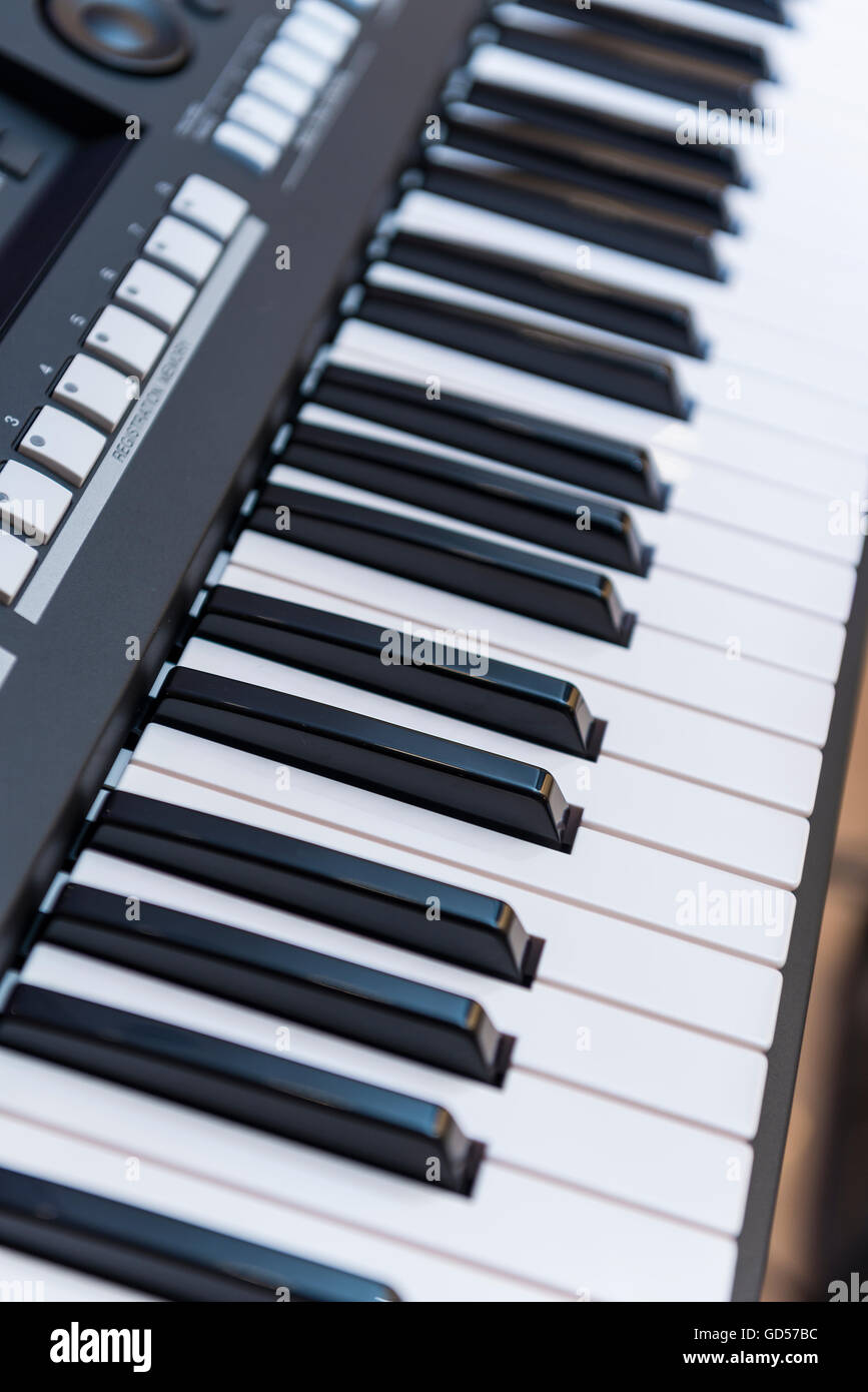 A Digital Musical Instrument Electronic Piano Keyboard Stock Photo