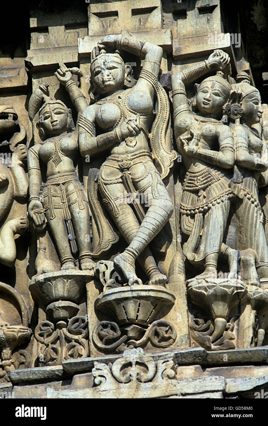 Sculptures at Jagdish Temple Stock Photo