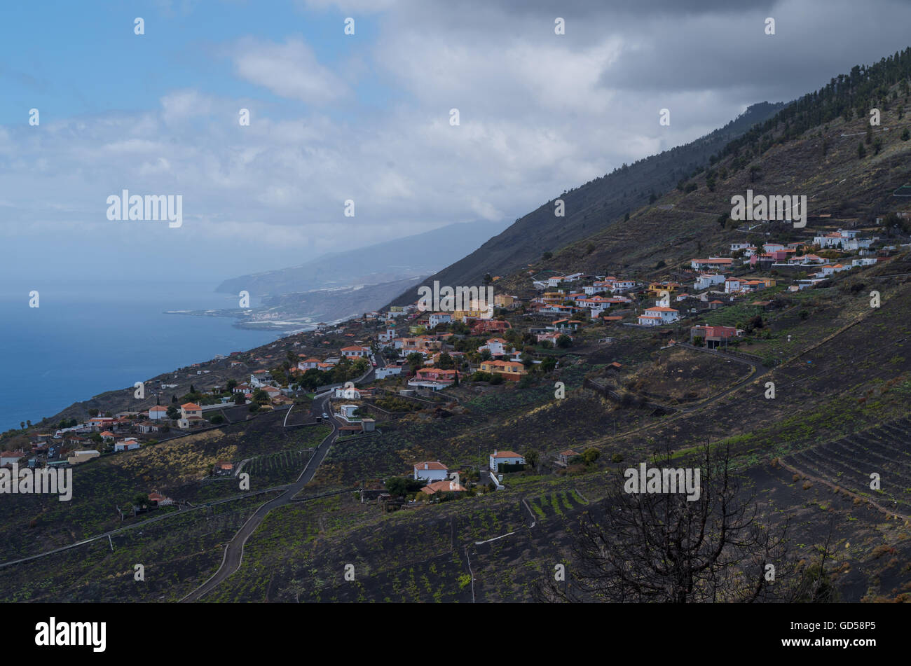Las Indias and coastal line, La Palma, Canary Islands, Spain Stock Photo