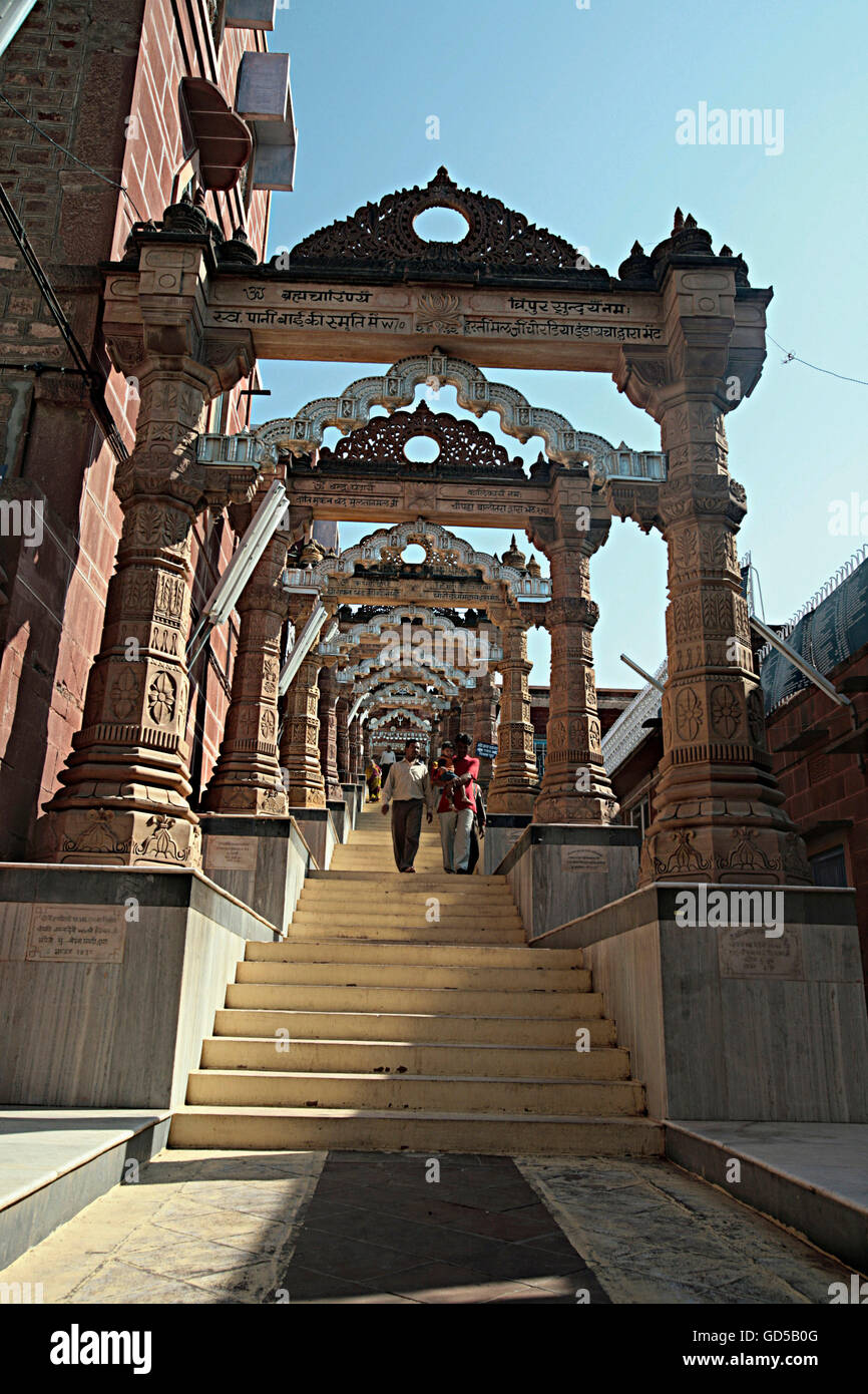 Temple stairs Stock Photo