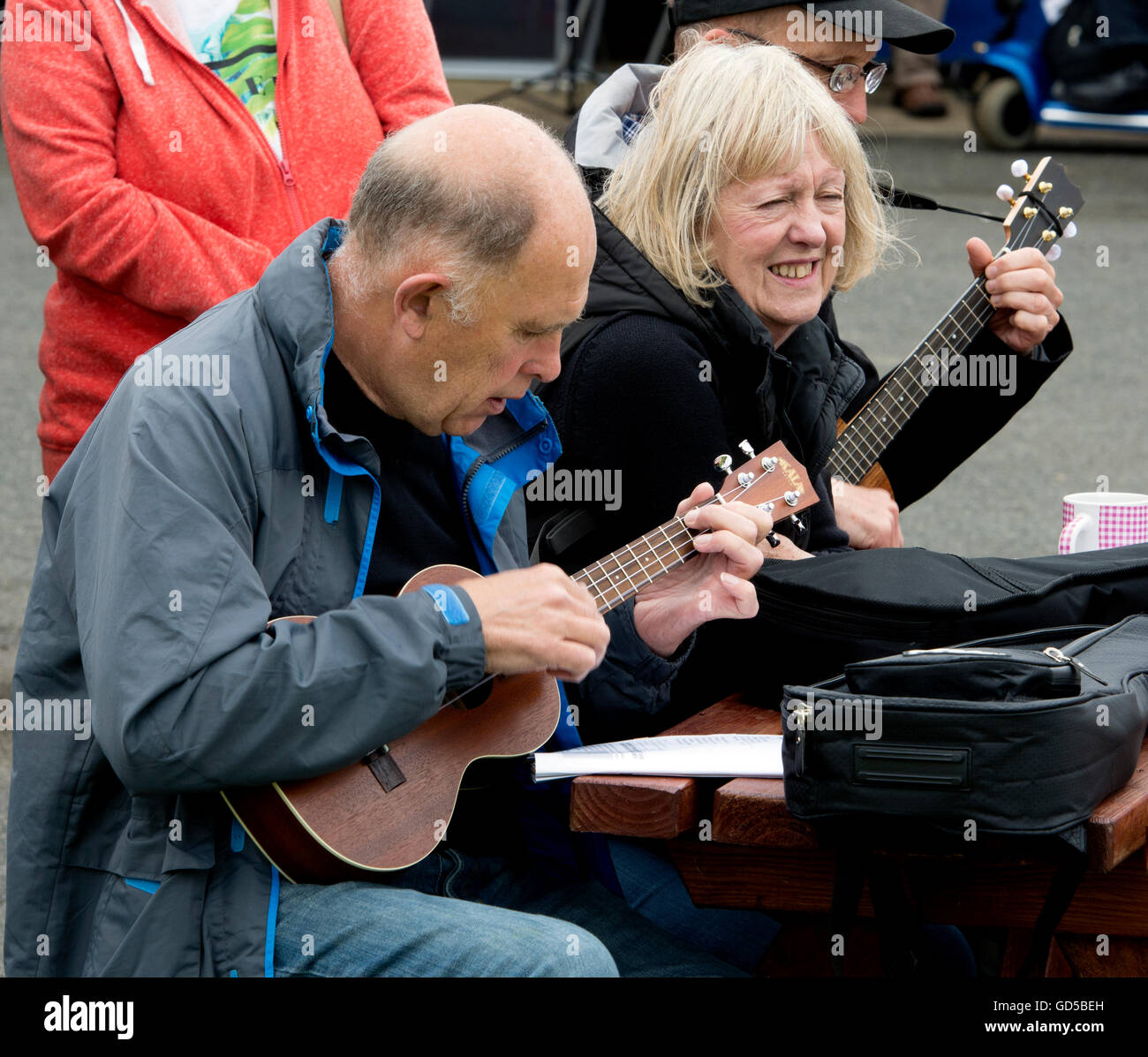 Ukulele players Stock Photo Alamy