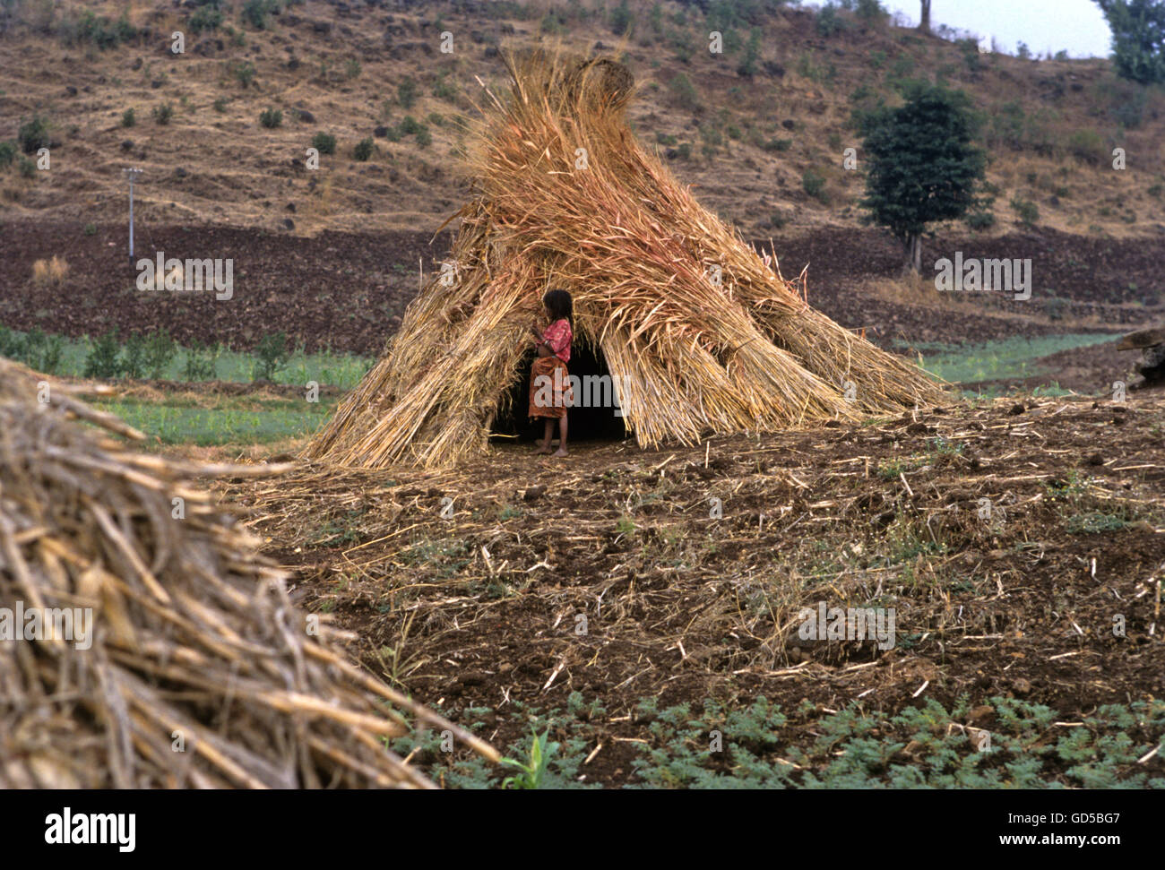 Bhil village Stock Photo