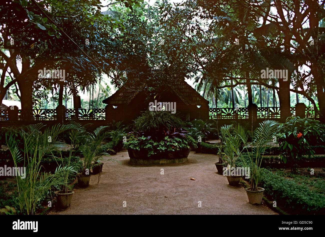Garden Krishnapuram Palace Stock Photo