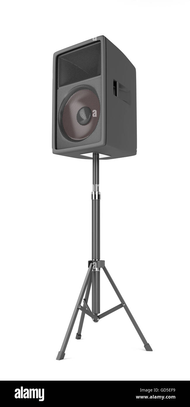 Stage speaker on white background Stock Photo