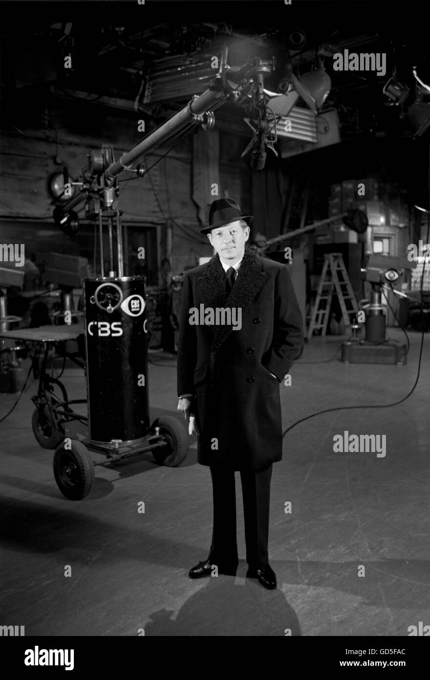 Danny Kaye on a CBS television set, 1960. Stock Photo