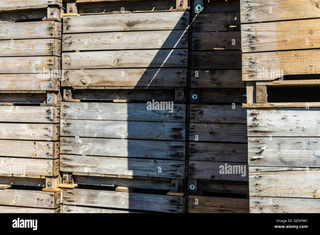 Heap of old wooden boxes for storing fruit in Spain Stock Photo Alamy