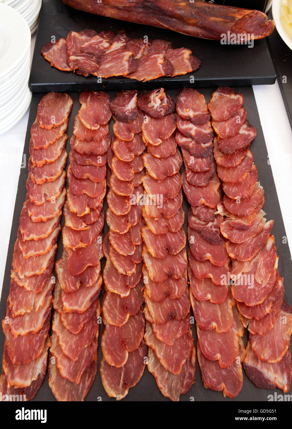 Pork loin sausage, typical from Spain Stock Photo Alamy