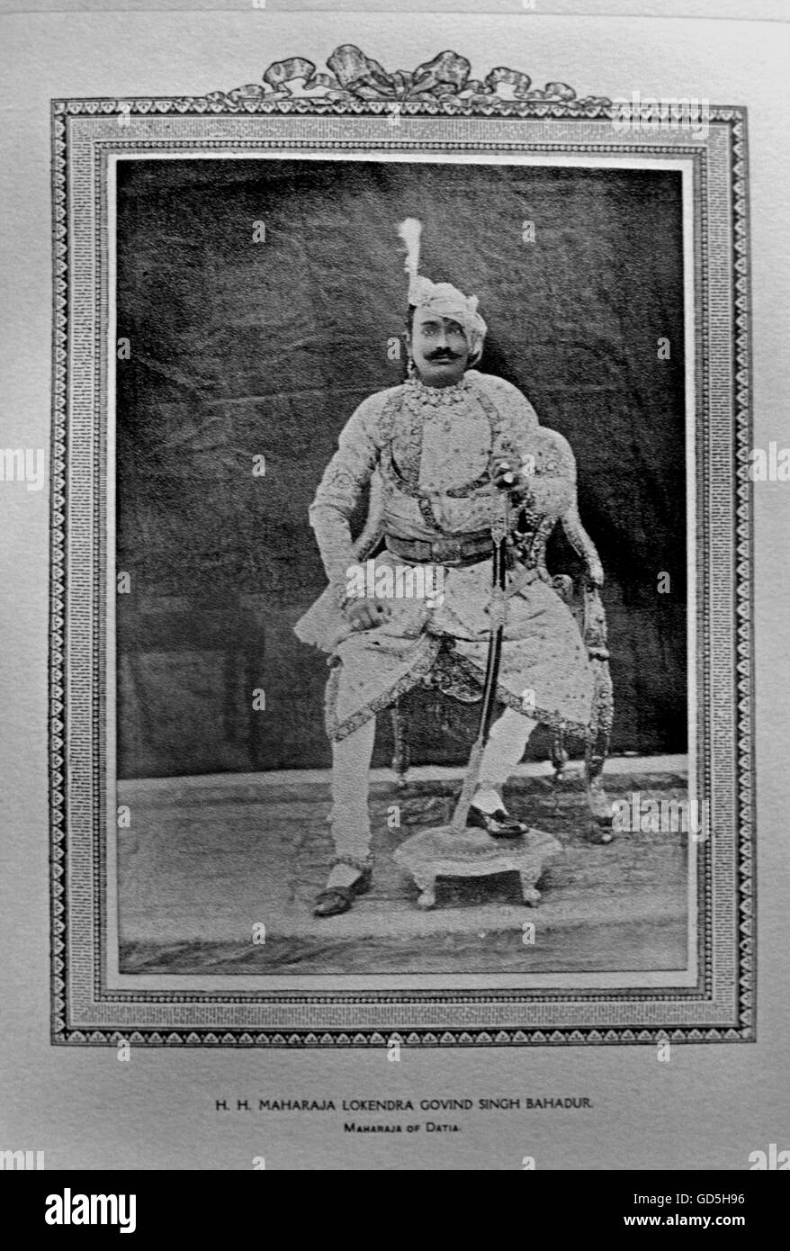 Maharaja of Datia Stock Photo Alamy