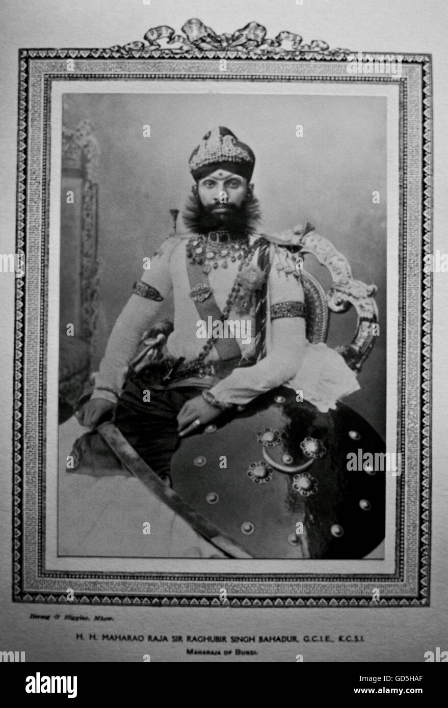 Maharaja of Bundi Stock Photo Alamy