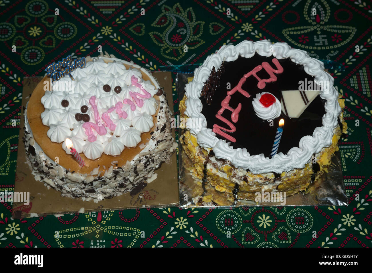 Birthday Cake. Indian Birthday Party Cake. Chocolate Cake. Stock Photo -  Image of indian, chocolate: 171171798