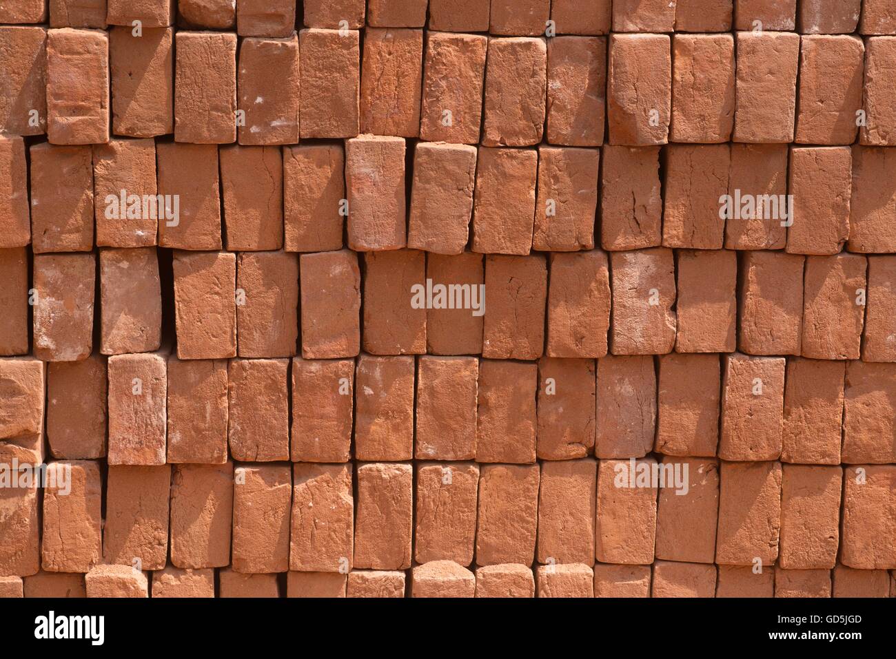 Bricks stacked, puri, orissa, india, asia Stock Photo
