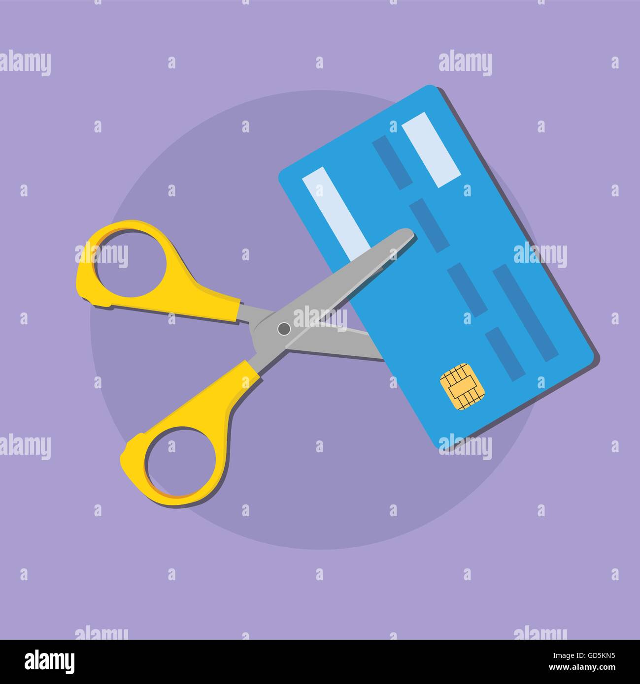 Credit card being cut scissors hi-res stock photography and images - Alamy