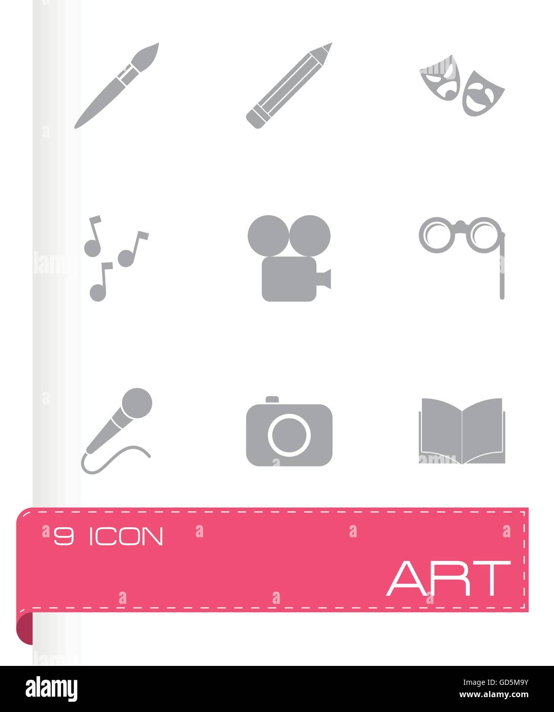 Vector black art icon set Stock Vector Image & Art - Alamy