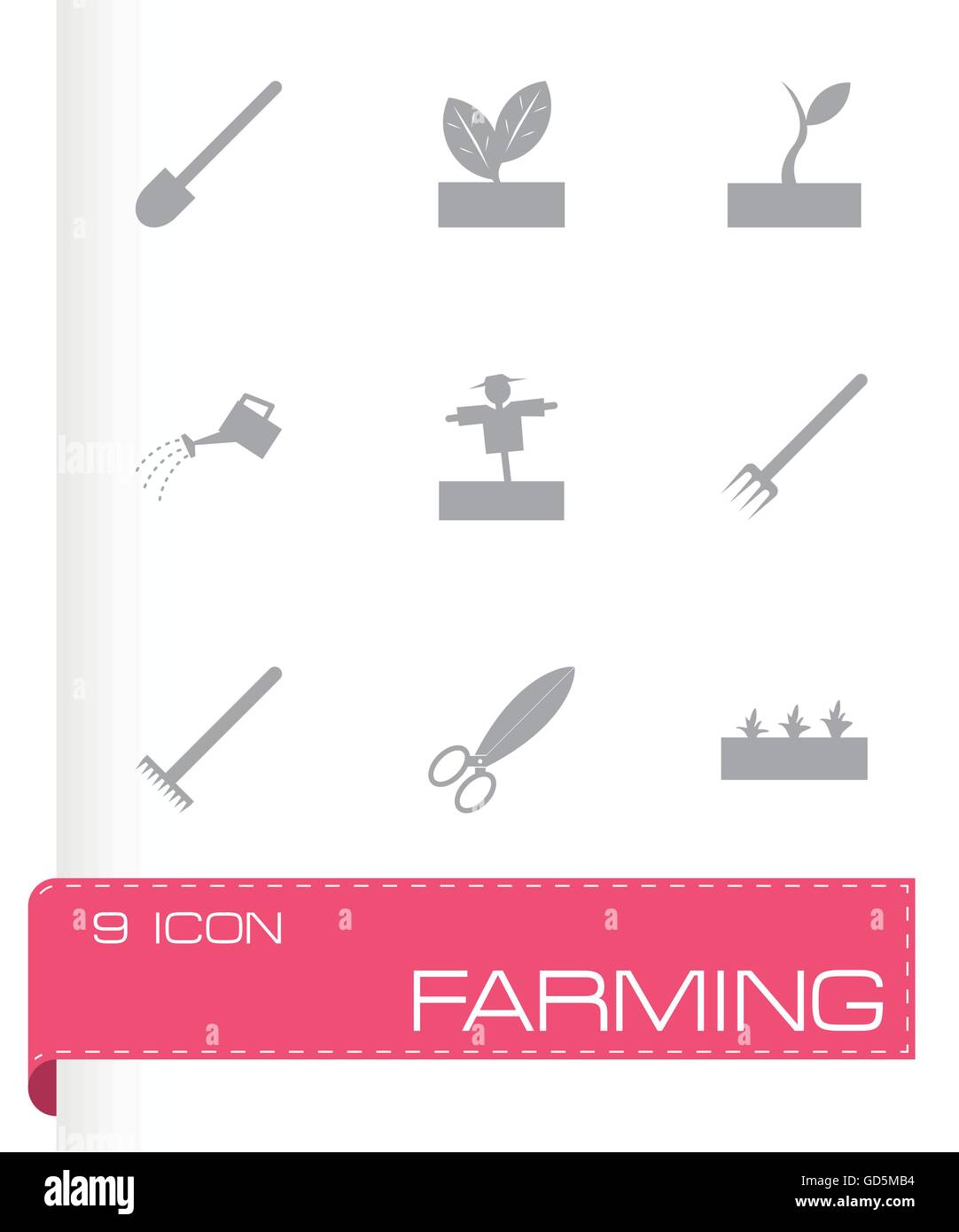 Vector black farming icon set Stock Vector Image & Art - Alamy