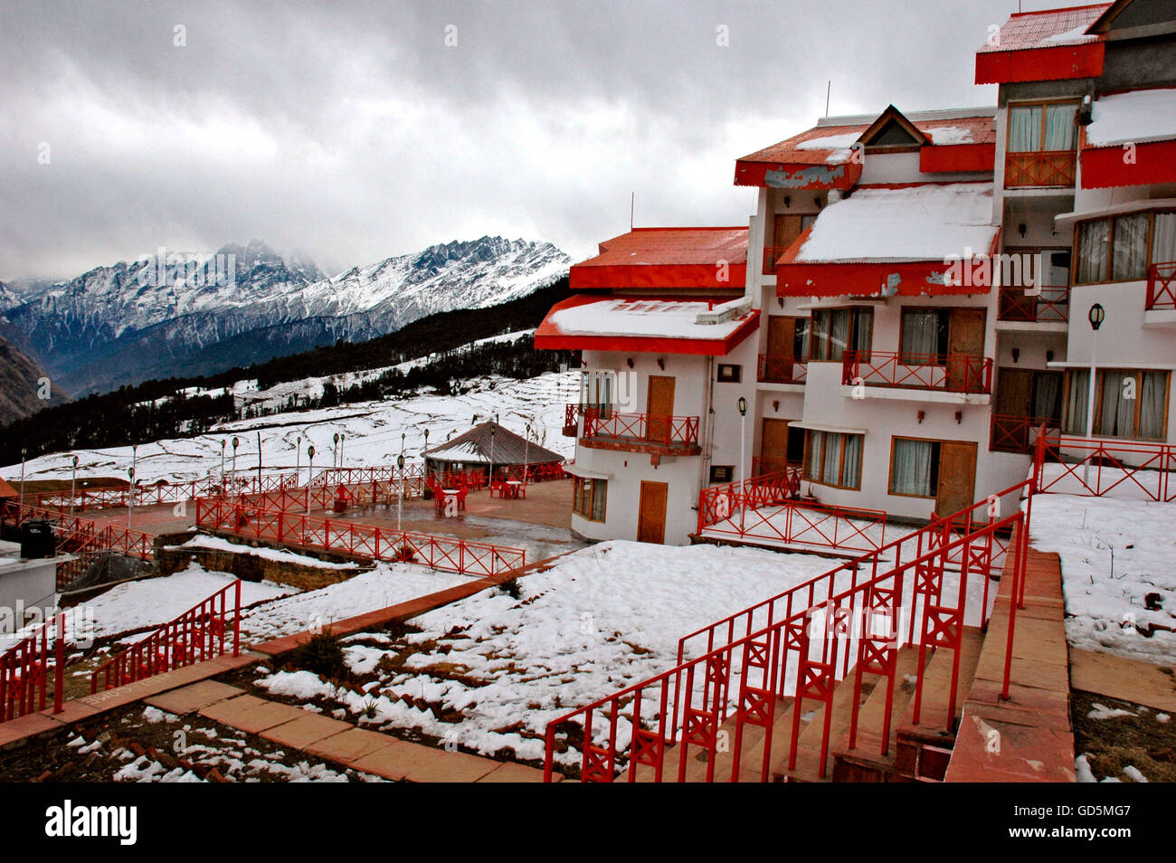 Cliff Top Resort Stock Photo Alamy