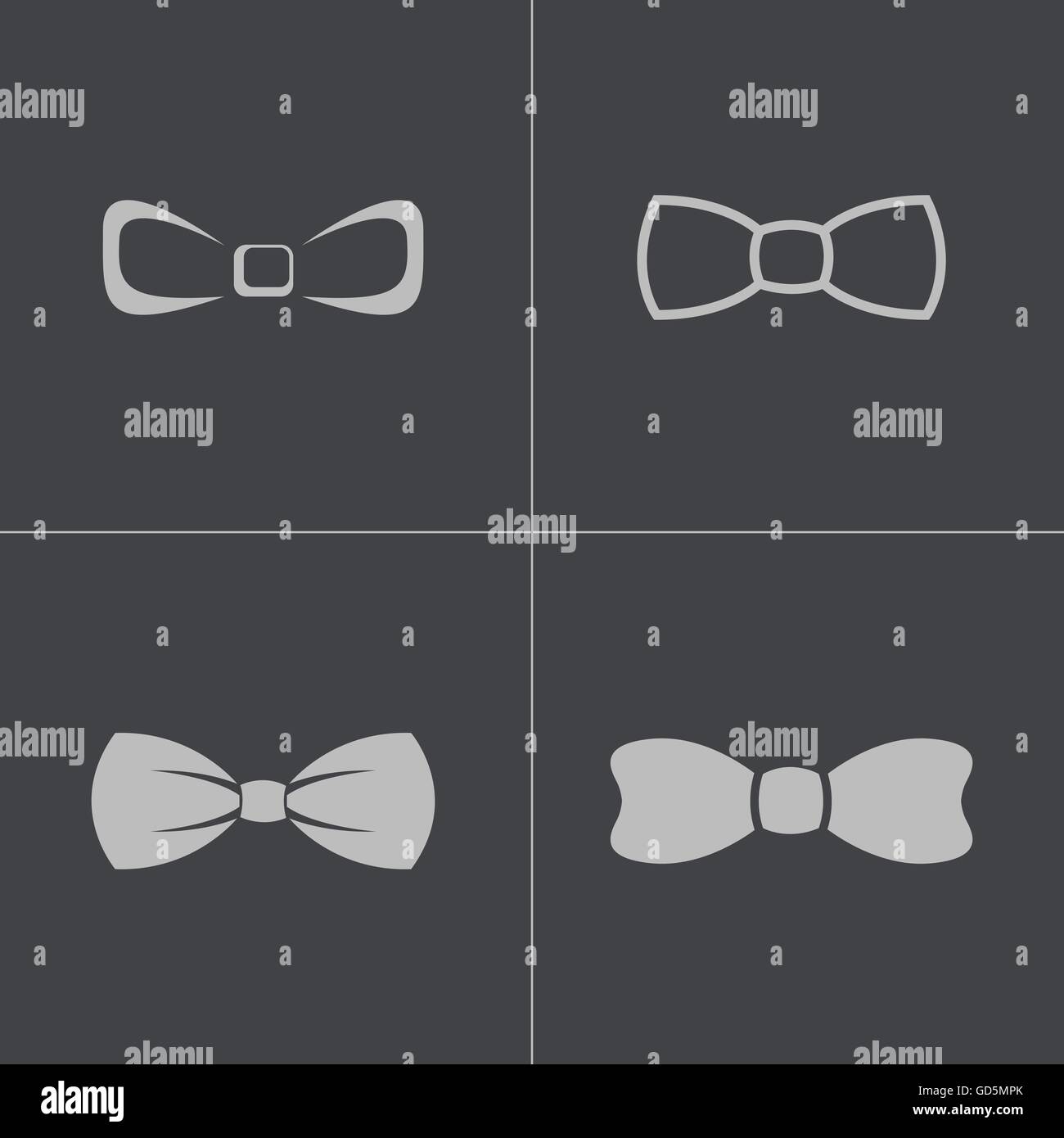 Vector black bow ties icons set Stock Vector Image & Art Alamy