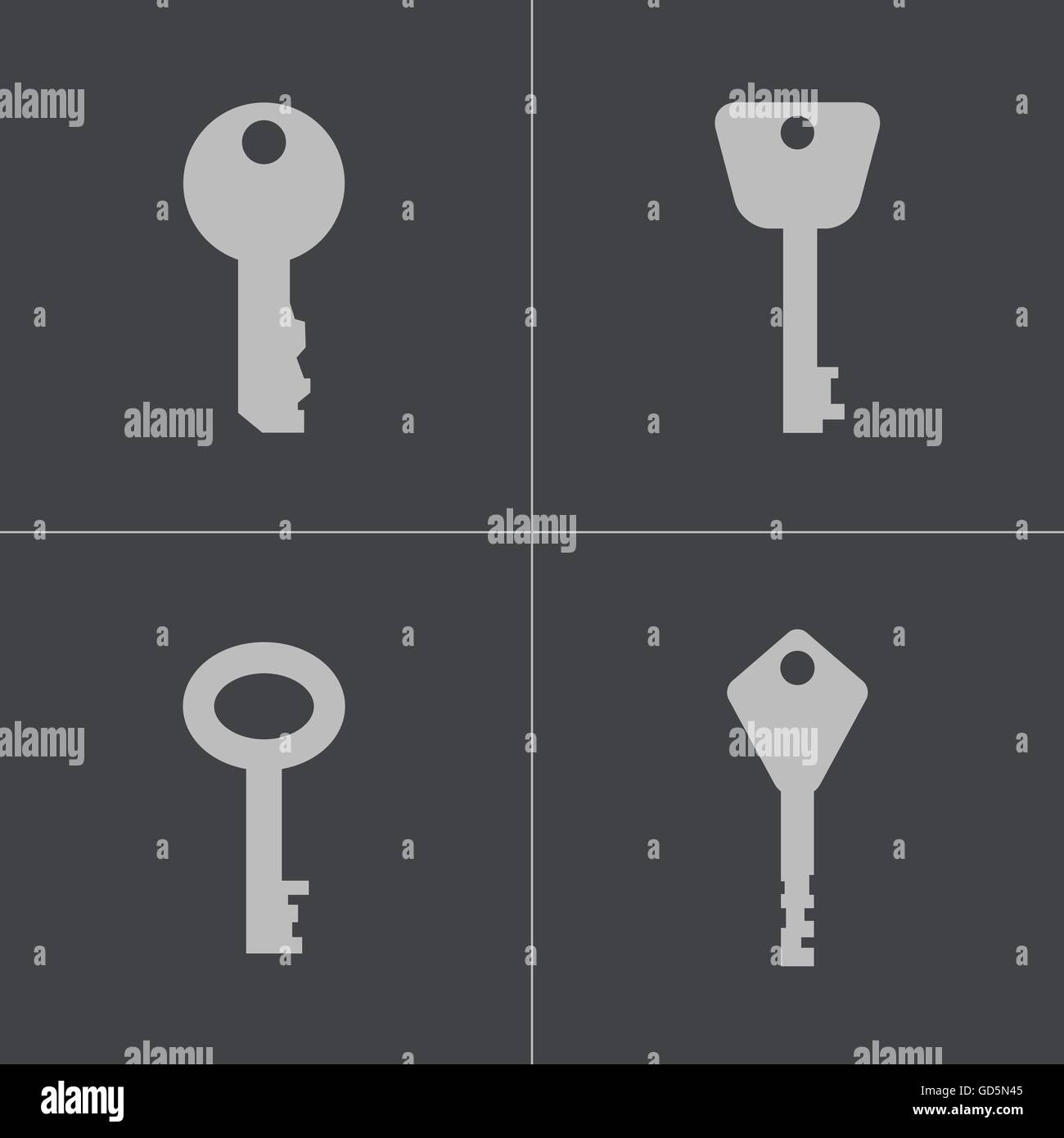 Vector black key icons set Stock Vector Image & Art - Alamy