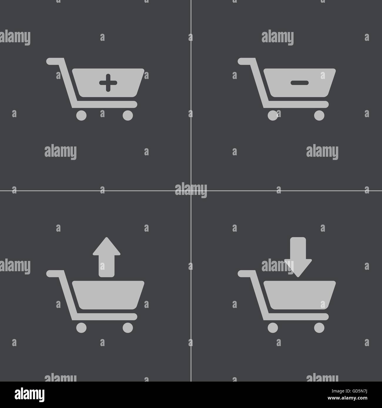 Vector black shopping cart icons set Stock Vector Image & Art - Alamy