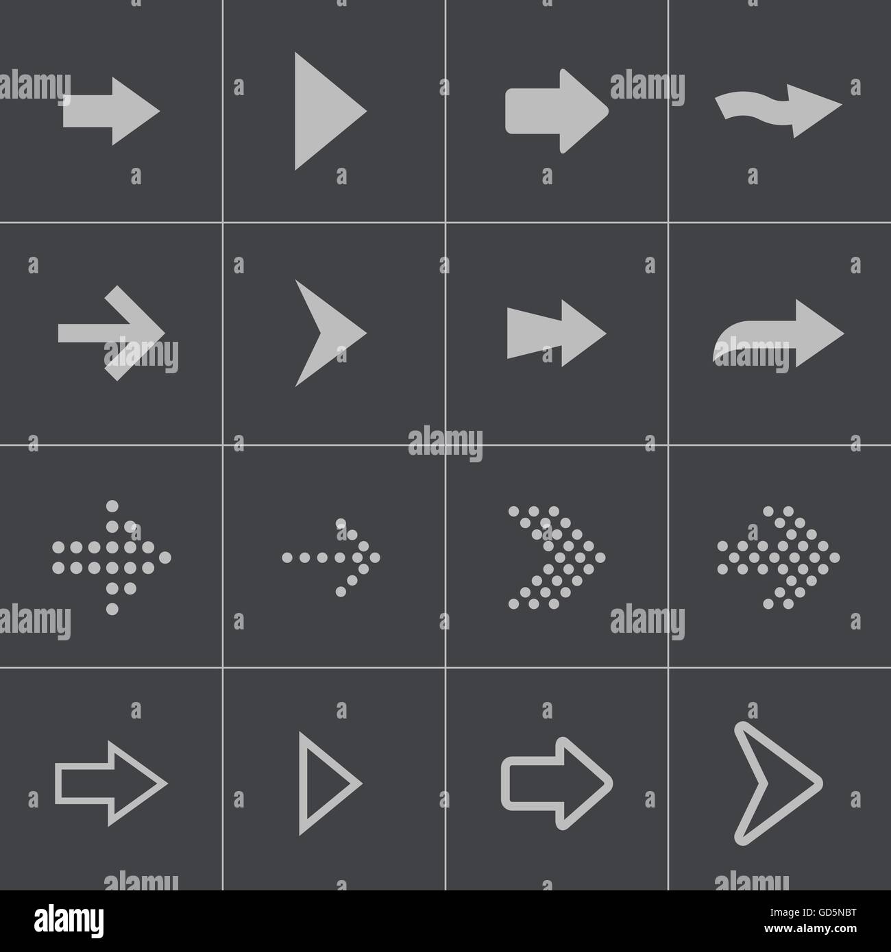 Vector black arrows icons set Stock Vector Image & Art - Alamy