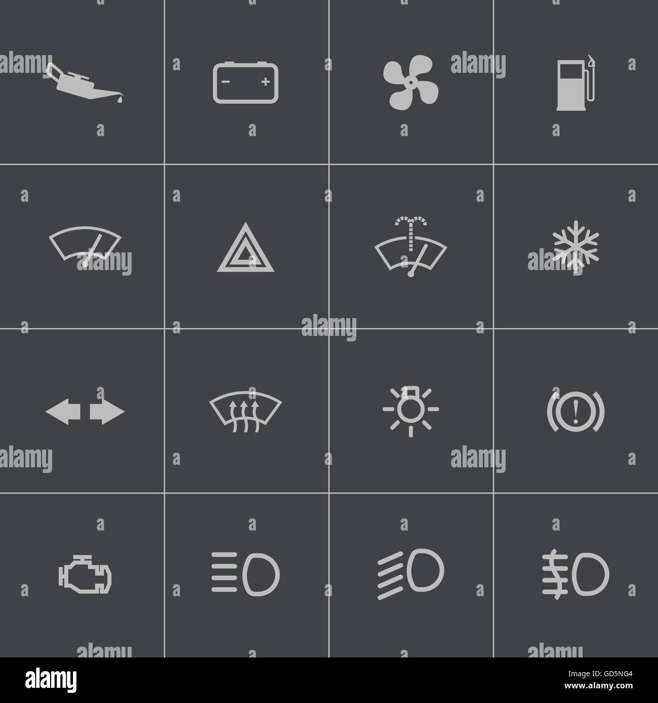 Dashboard warning lights Stock Vector Images - Alamy