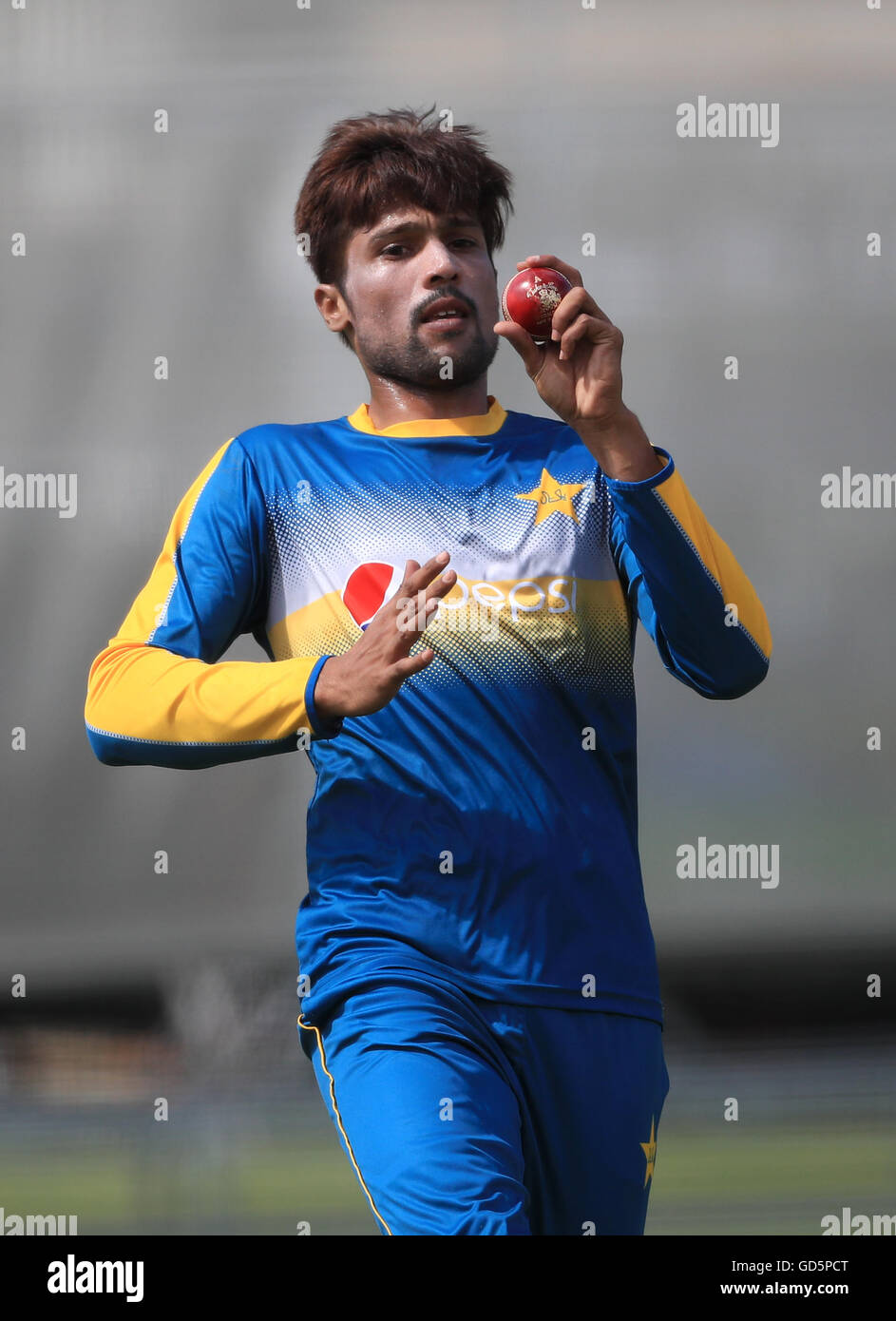 Pakistan. Amir Manager.net Pakistan's Mohammad Amir during a nets session at Lord's, London Stock ...