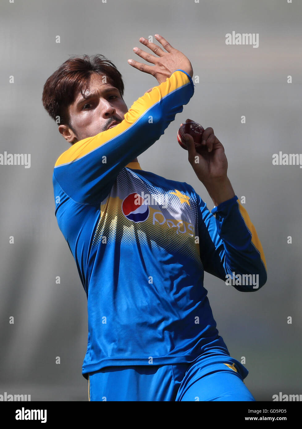 Pakistan. Amir Manager.net Pakistan's Mohammad Amir during a nets session at Lord's, London Stock ...