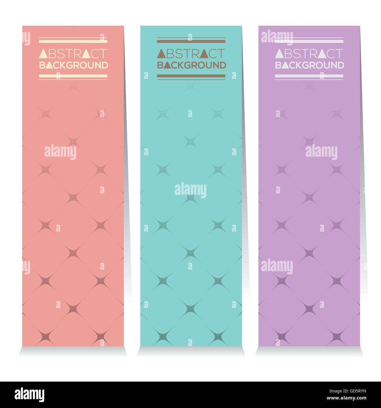 Vertical Banner Set Of Three Vintage Graphic Theme Vector Illustration ...