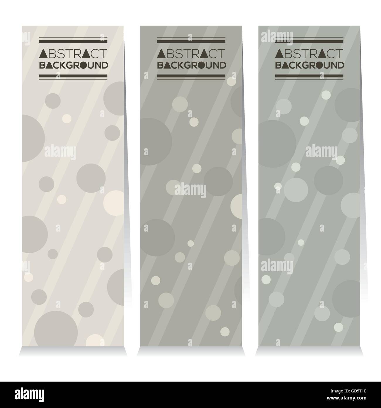 Vertical Banner Set Of Three Modern Graphic Theme Vector Illustration ...