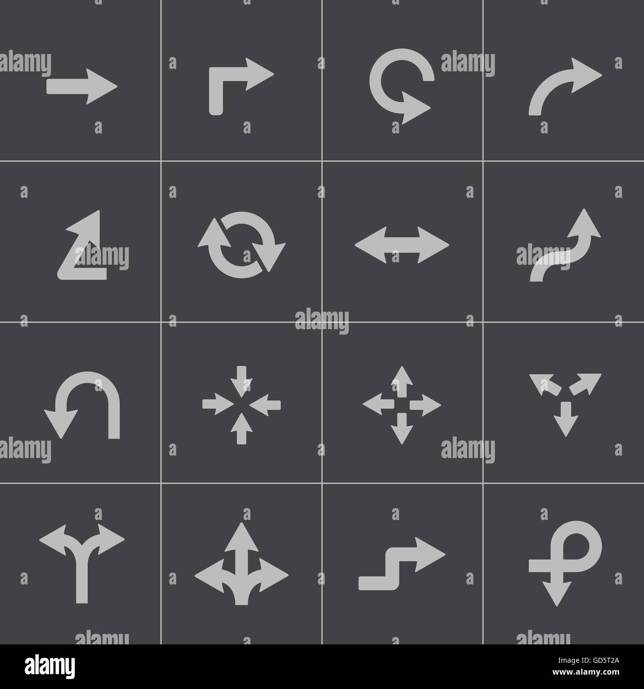 Vector black icon arrows icons Stock Vector Image & Art - Alamy