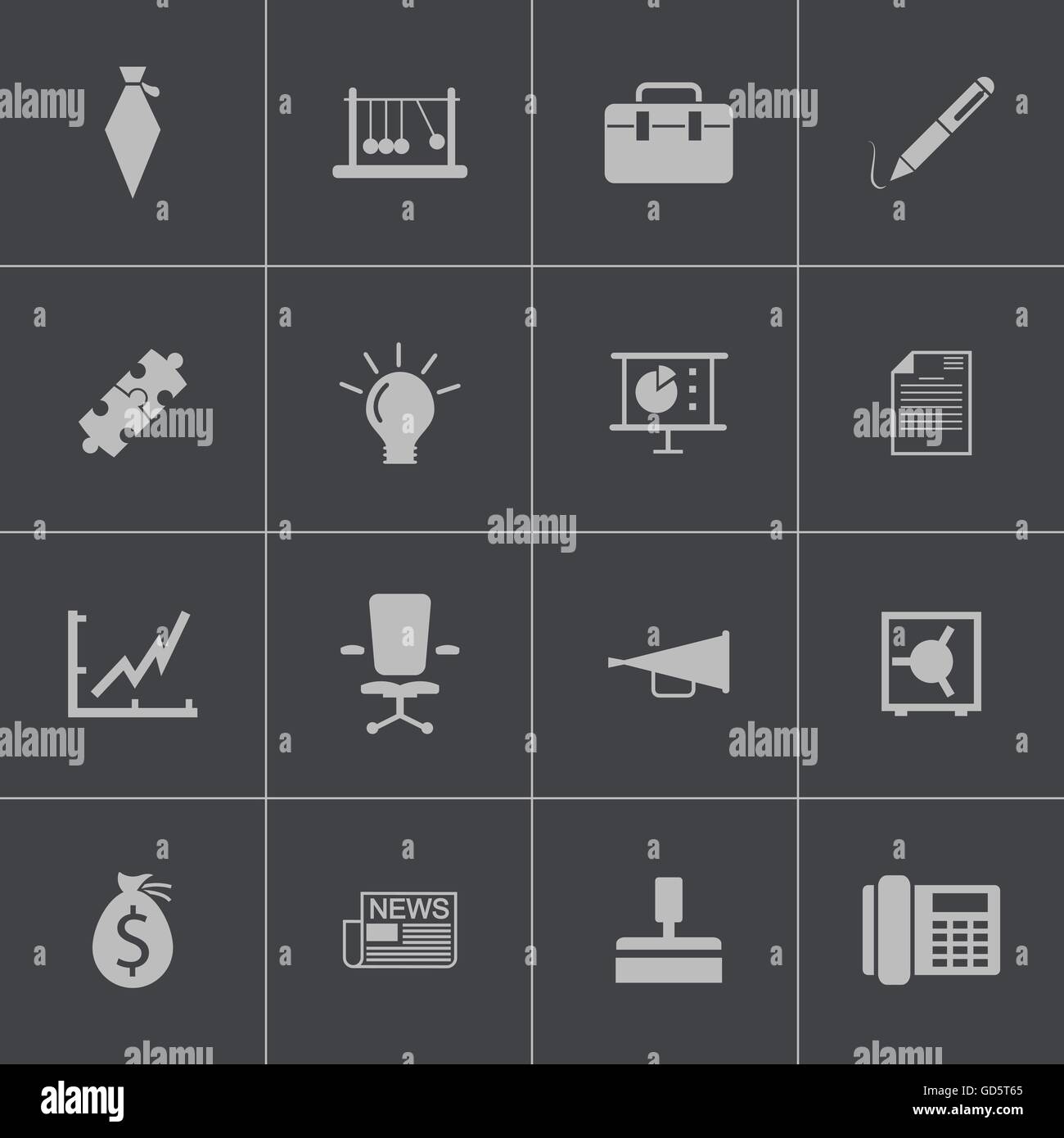 Vector black business icons set Stock Vector Image & Art - Alamy