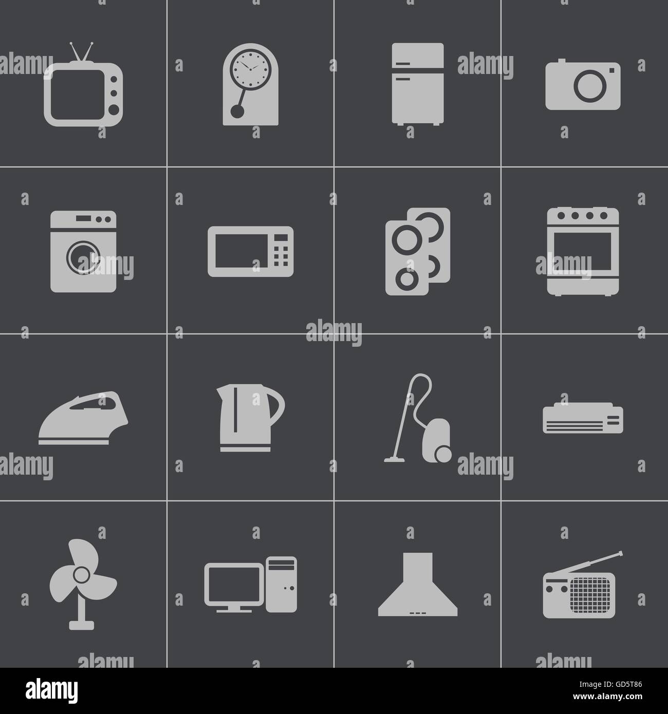 Vector black home icons set Stock Vector Image & Art - Alamy