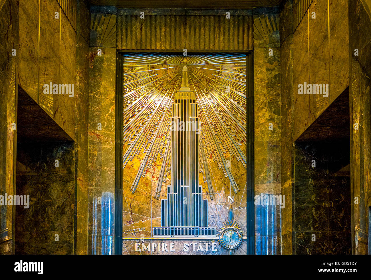 U.S.A., New York,Manhattan,inside decorations of the Empire State