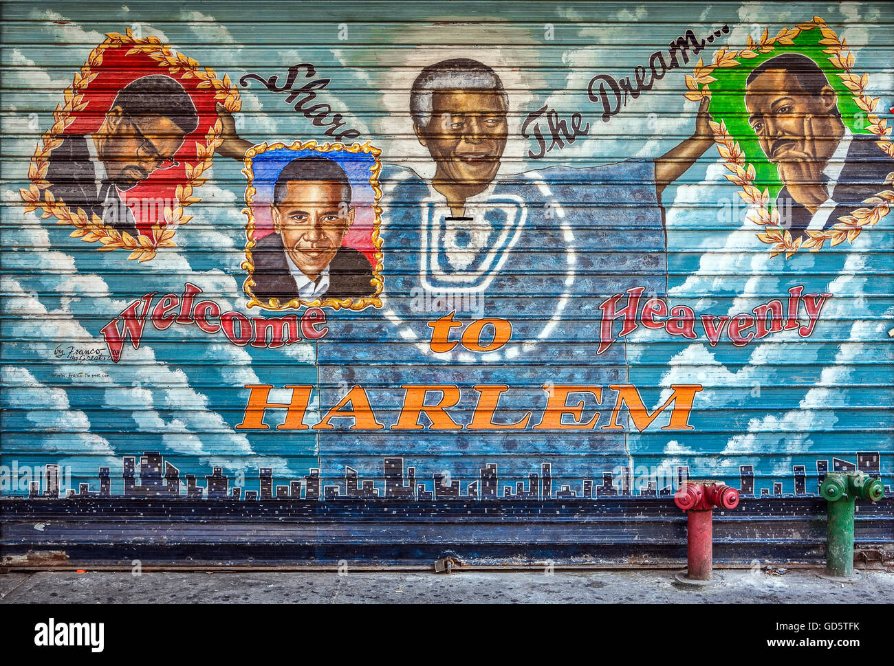U s a day harlem island manhattan murales new york outdoor painting hires stock photography and