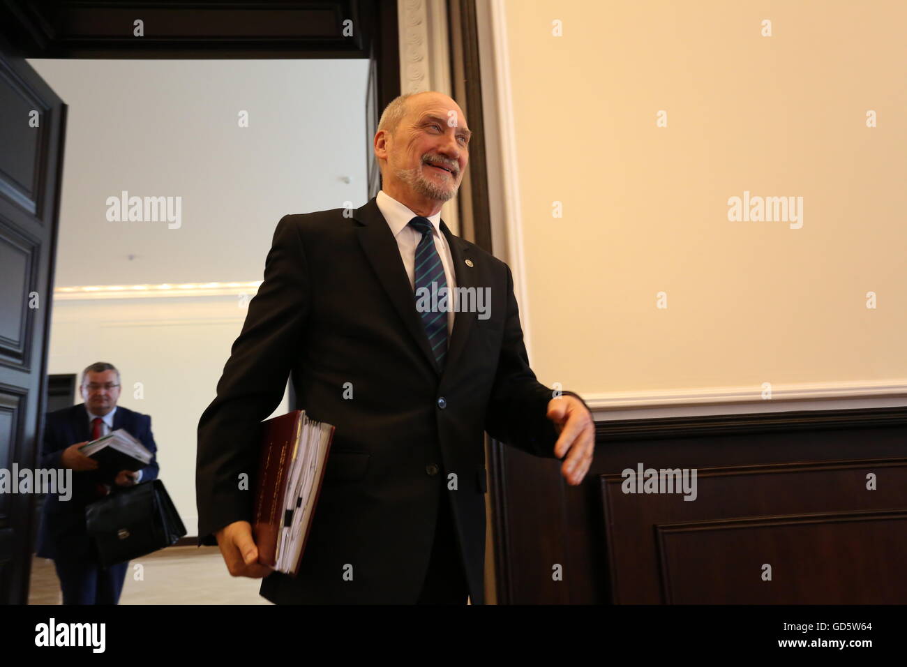 Warsaw, Poland. 12th July, 2016. Minister of National Defense Antoni Macierewicz during Council of Ministers. Credit:  Jakob Ratz/Pacific Press/Alamy Live News Stock Photo