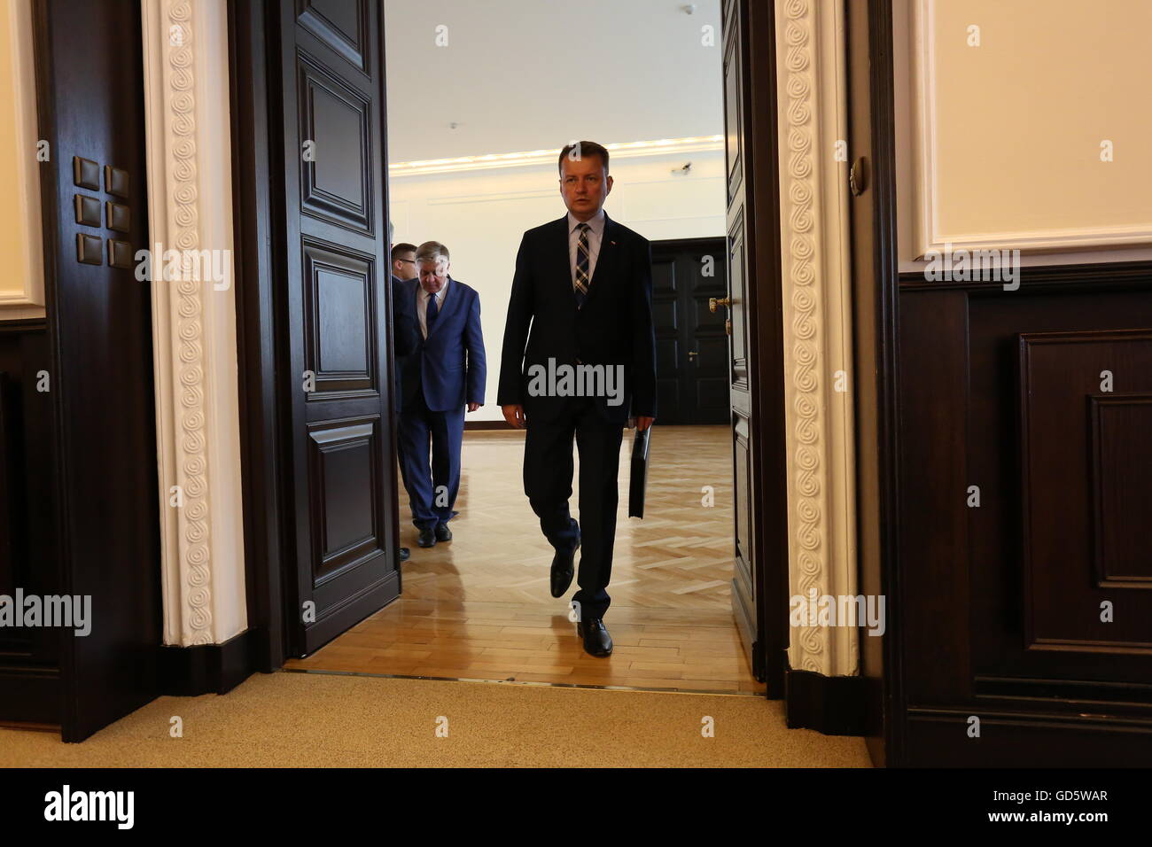 Warsaw, Poland. 12th July, 2016. Minister of the Interior and Administration Mariusz Blaszczak during the Council of Ministers meeting. Credit:  Jakob Ratz/Pacific Press/Alamy Live News Stock Photo