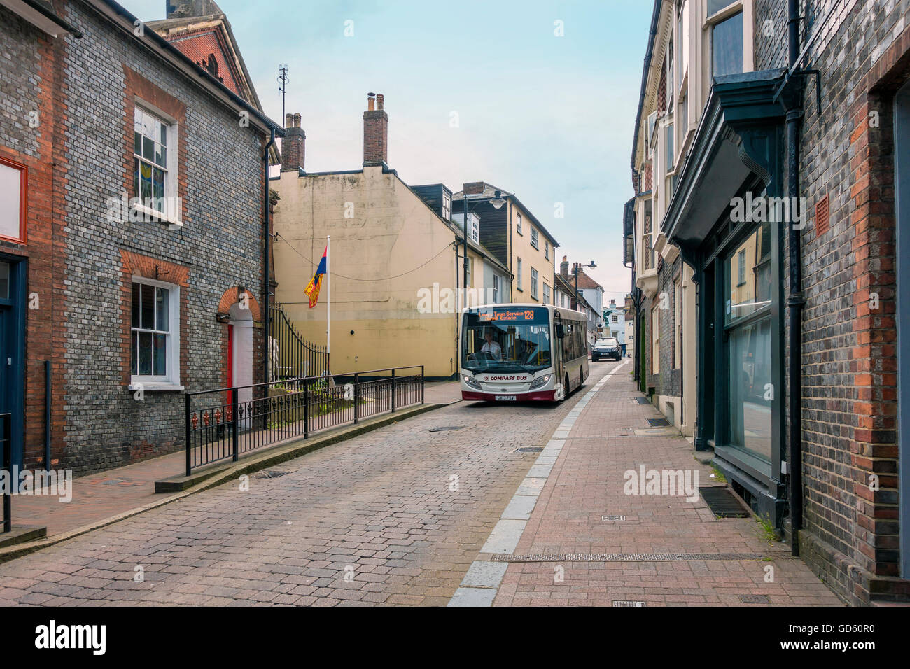Market Street leading to High Street Lewes Sussex UK Stock Photo