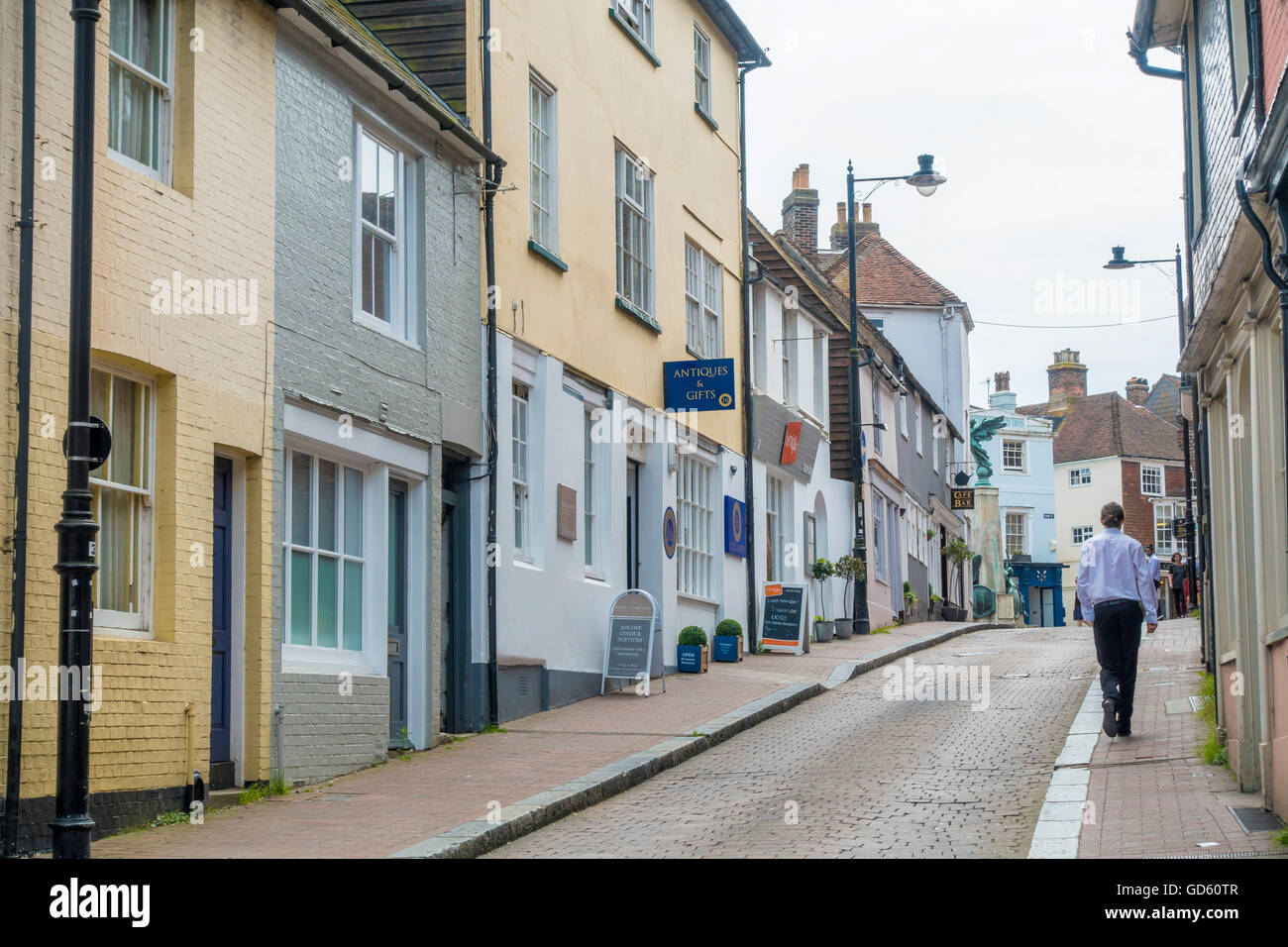 Market Street leading to High Street Lewes Sussex UK Stock Photo