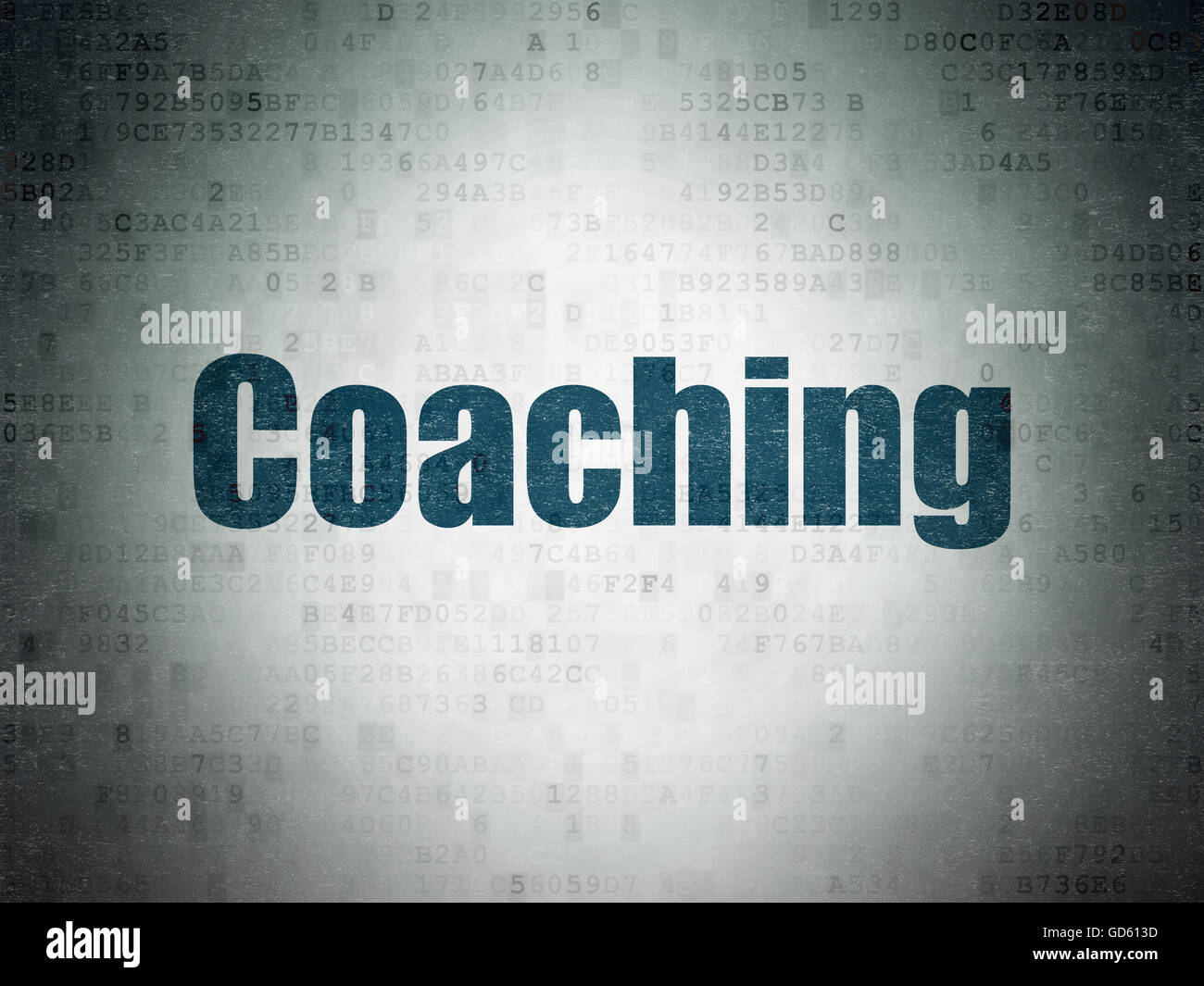 Learning concept: Coaching on Digital Data Paper background Stock Photo ...