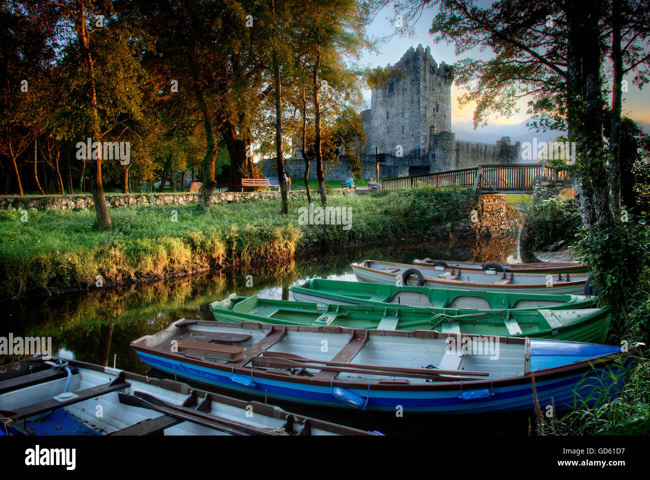 Ross Castle, Lough Leane, Killarney National Park, Co Kerry, Ireland; 15Th Century Castle Stock Photo