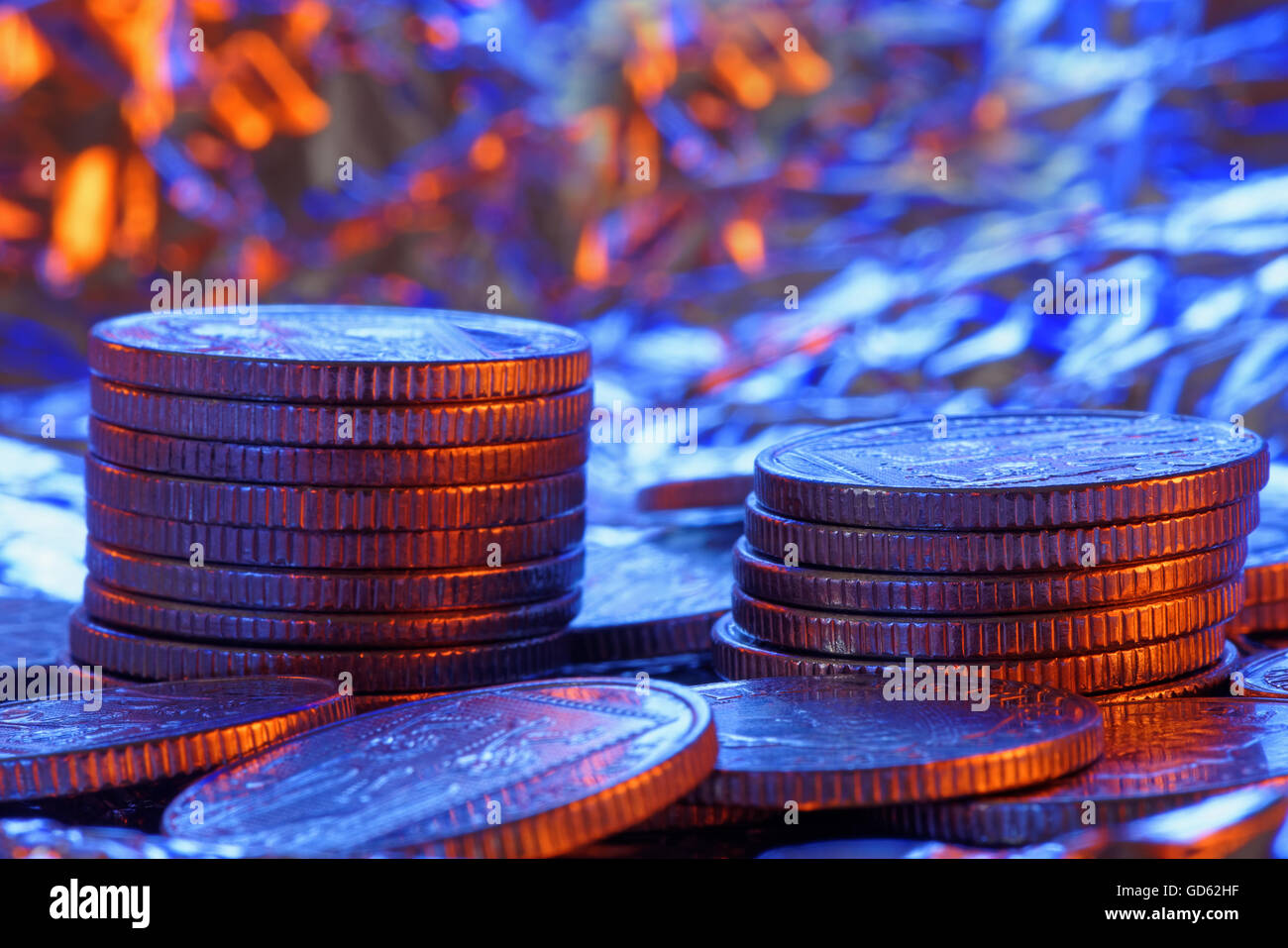 Silver coins texture hi-res stock photography and images - Alamy